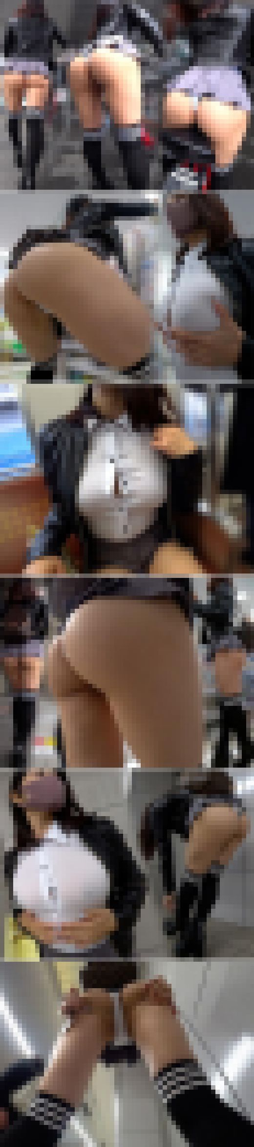 【顔出しのモロ見え】ノーブラ透け乳首のコスプレ美女!!ハミ尻・ハミマン＆ケツ穴まで披露する変態ちゃん♪　サンプル画像3