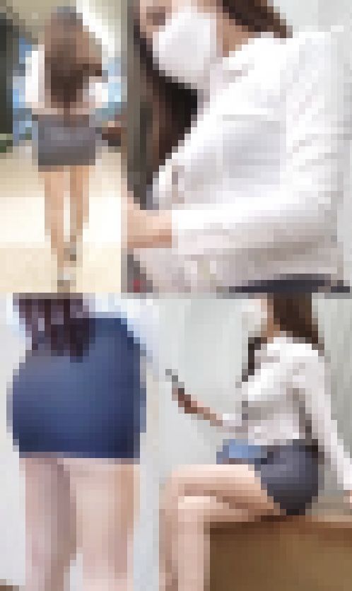 【高画質】パンスト巨乳ＯＬの胸チラと座りパンチラ　サンプル画像1