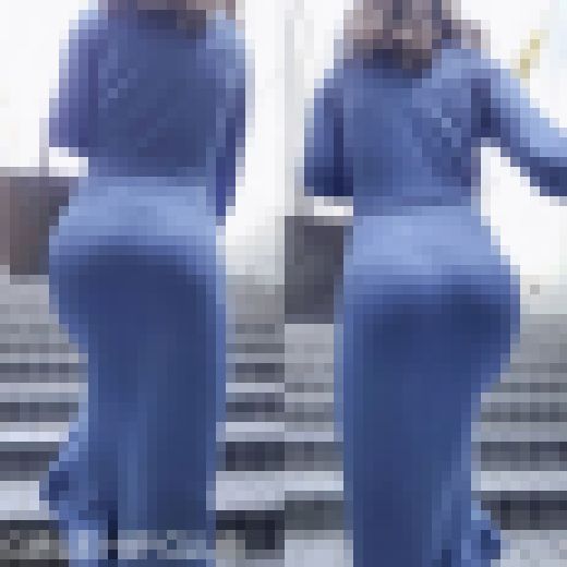 【ニットワンピ】体をくねらせるデカ尻のお姉さん サンプル画像1