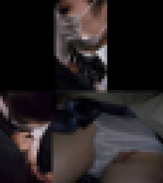 【埼●線】優等生〇Kが半ケツにまでされながら集団痴漢に耐える映像 サンプル画像3