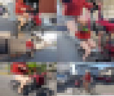 50代熟女のミニスカパンスト自転車　サンプル画像1