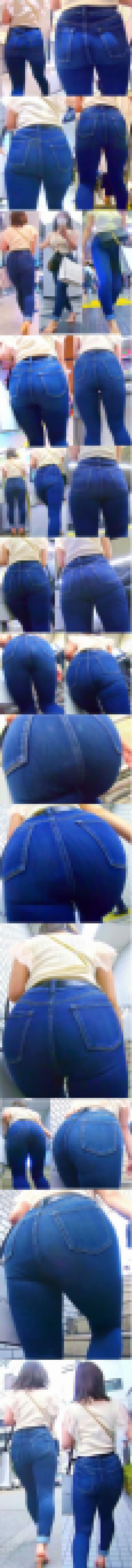 No.774-2くびれからのデカ尻をスキニーデニムからフリフリ猛アピール中のお姉さん【後編】　サンプル画像1