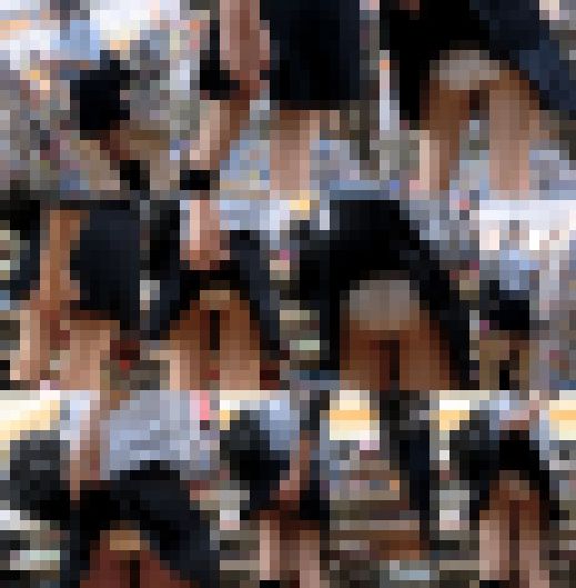 【鬼畜スカートめくり31】食い込み白Pがモロ出し女学生9連めくり~ サンプル画像1