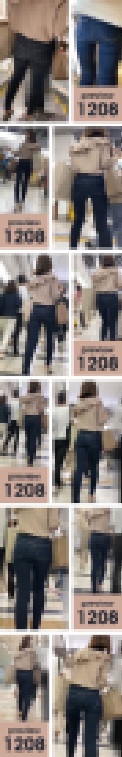 【1208】業界出禁デスネ！思わずよぎる禁断のセリフ「いや…エレベーター使えばいいぢゃん！」ピチピチスキニージーンズ女子（前編）　サンプル画像1