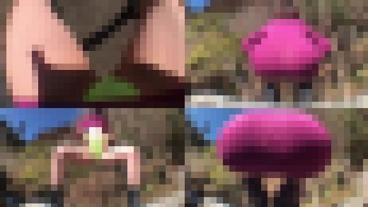 ♡野外露出♡デカ尻見せつけ♡光沢パンティ♡　サンプル画像2