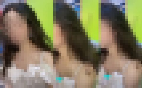 ノーブラで乳首まで見えちゃったお姉さん サンプル画像1