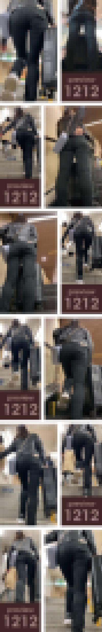 【1212】なにげにパワフル！エレベーター？そんなの待ってられないです！ピチピチ黒スキニーパンツ女子　サンプル画像1