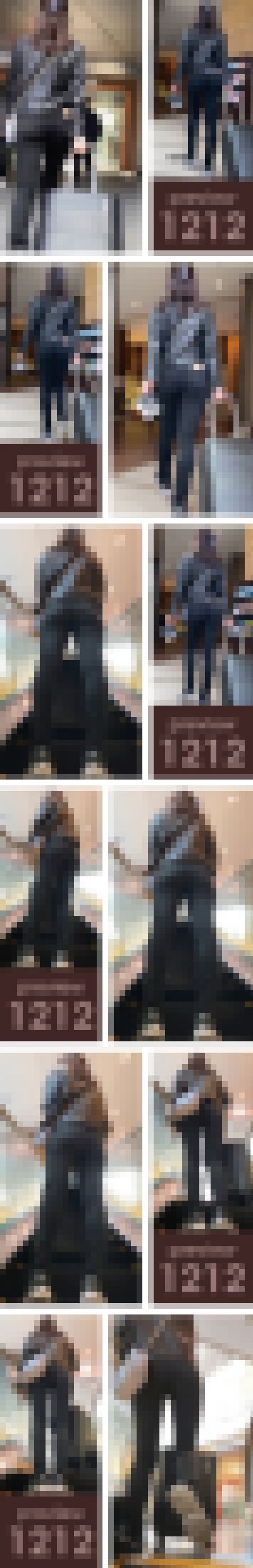 【1212】なにげにパワフル！エレベーター？そんなの待ってられないです！ピチピチ黒スキニーパンツ女子　サンプル画像3