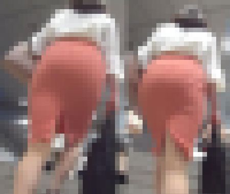ぽっちゃり系ミニスカサンダルとOLパツパツ尻(2名) サンプル画像2