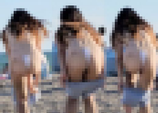 わしの前で脱ぎおったんじゃ【後編】珍しい極小水着！　サンプル画像2
