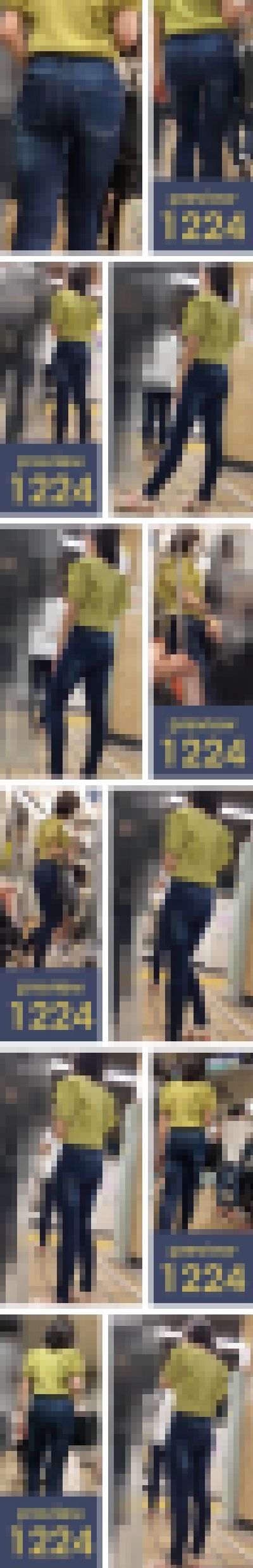 【1224】その頭部からつま先にかけてのシルエット…まるでグー○ルマップのピン！ピチピチスキニージーンズ女子（後編）　サンプル画像1