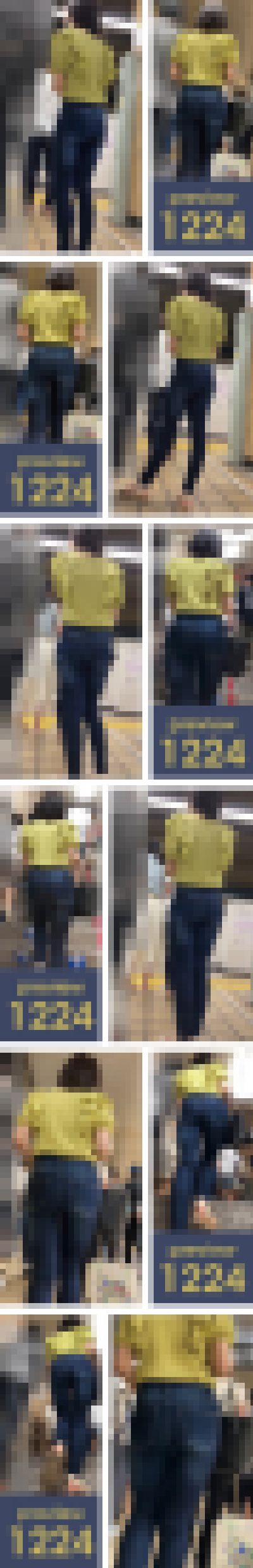 【1224】その頭部からつま先にかけてのシルエット…まるでグー○ルマップのピン！ピチピチスキニージーンズ女子（後編）　サンプル画像2
