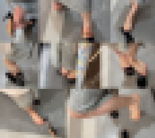 【フルHD動画】カラオケ待ちＯＬのミュール脱ぎ　サンプル画像1