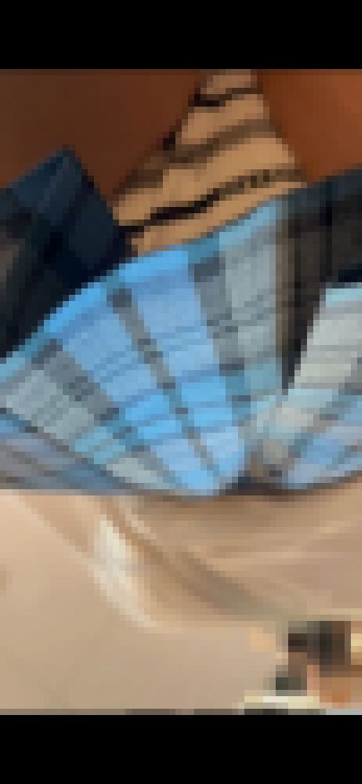 買い物に夢中な青チェKを逆さ撮り　サンプル画像2