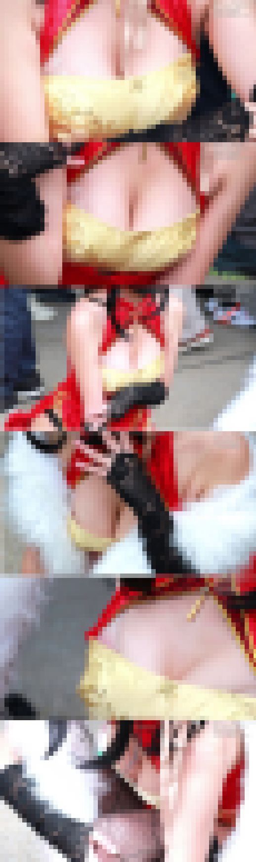 【巨乳の谷間♡】巨乳を武器にカメコを釣る悪いおっぱいレイヤー特集1【ヌーブラ♡】 サンプル画像3