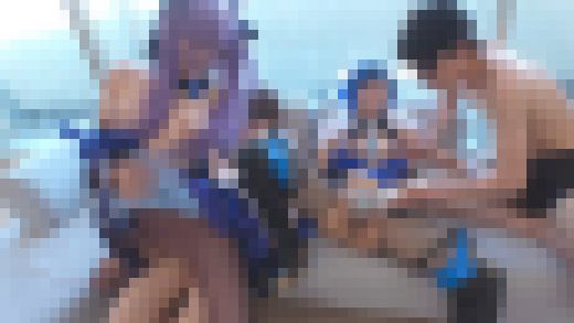 【感謝の2022最高傑作】低身長149cmクソ雑魚メスガキよわよわ刻○ちゃんVS爆乳Hカップつよつよ○蘭さん無責任4P大乱交　サンプル画像2
