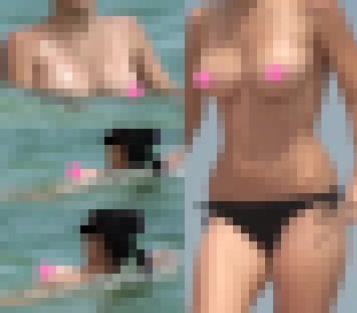 【フルHD】海水浴場で突然ブラを外して！２４ ノーブラ乳揺れ　サンプル画像2