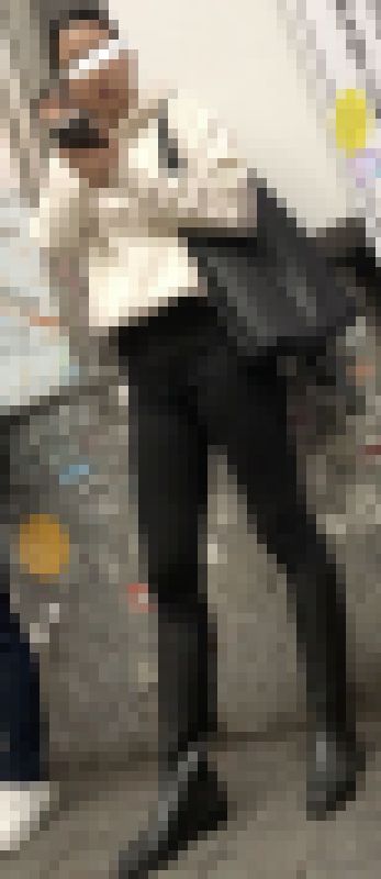 091 ロングブーツのくびれが凄い黒スキニーお姉さん　サンプル画像3