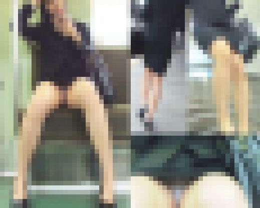 電車内エロスーツ美人OLさんのスト透けP盗撮 サンプル画像2