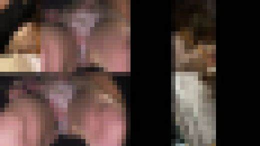 [声漏れ・ハミマン有/集団囲い込み]フロント丸見え。無残に花柄パンツの中でウネウネ蠢く手マンと至近距離からの乳揉み　サンプル画像3