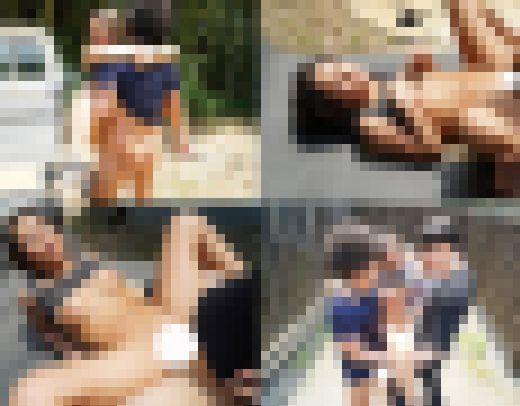 【野外露出】クラブ好き巨乳淫乱女子が野外でハメまくり4P中出し【個撮】 サンプル画像3