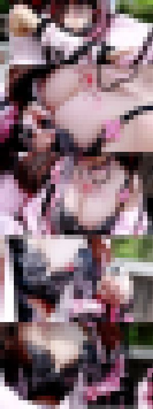 【乳輪♡】爆乳レイヤーが油断すると…簡単に乳輪出ちゃいます♪緩い胸元からいやらしい色素を出した2人【おっぱいb サンプル画像3