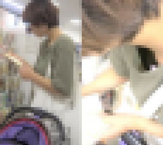 【再編】胸元の殿堂vol.167 美人JDさんの浮ブラちっぱいに大興奮【胸ちら】 サンプル画像1