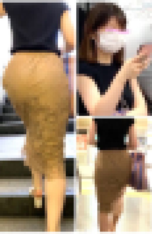 【好評再販SALE】ノースリーブシャツが似合っているスレンダーなOLです。彼女の美しいヒップラインが階段で表現されます【6】　サンプル画像1