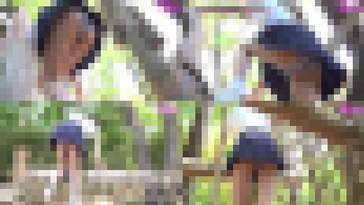 制服アスレチック女子.高●生（1）縞々パンティーをパンチラしながら運動編　サンプル画像2