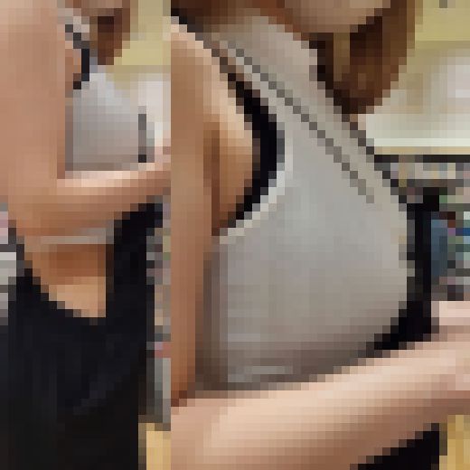 【サロペット】巨乳、巨尻の金髪ギャル　サンプル画像1