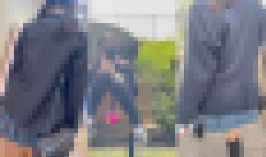 女子校生盗撮日記29 続・青チェックミニマム童顔ツインテ女子校生を野外で盗撮【※声出し有り】　サンプル画像1