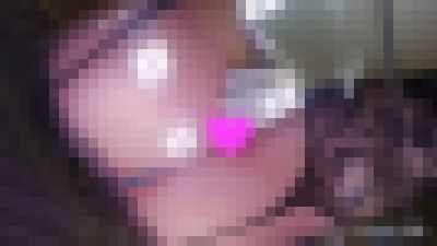 【透明椅子】マイクロタイトミニ&青の紐Tバック サンプル画像3
