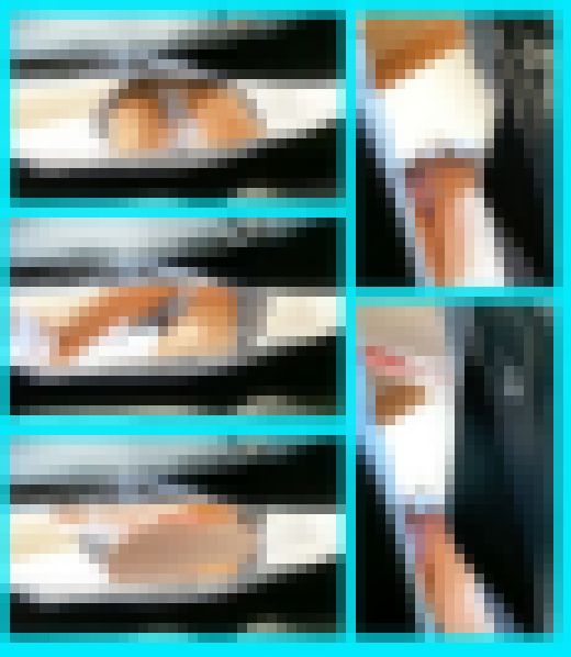教室休み時間青チェのパンチラ②ルーズ、白、ピンク、水色　サンプル画像1