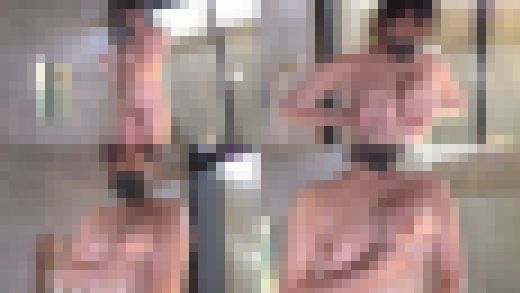 巨乳娘の露天風呂入浴・温泉女子ひとり旅（2）シャワーシーン、自分でエッチな乳首弄り編　サンプル画像1