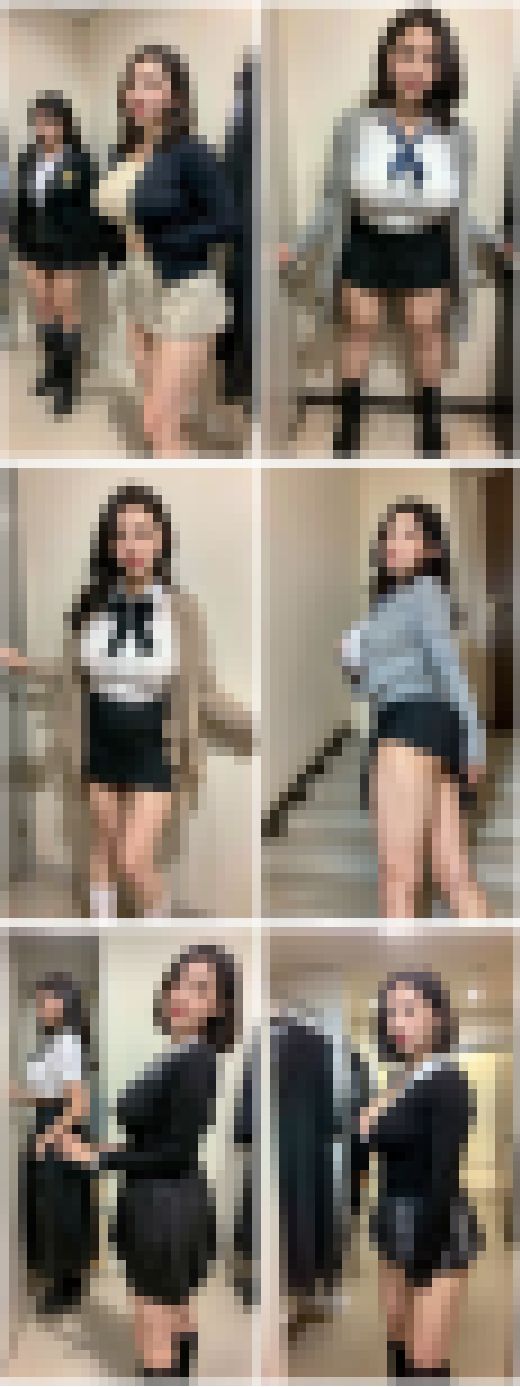 【30代】J●より断然エロい！爆乳ママの制服試着！　サンプル画像3