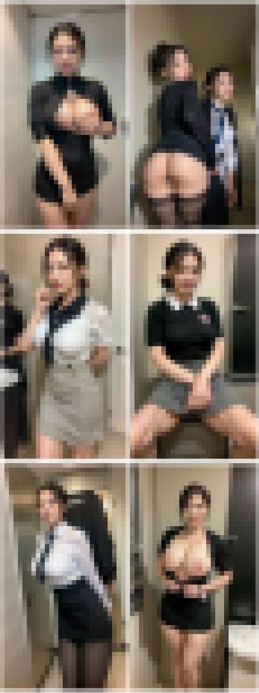 【30代】爆乳人妻の誘惑!ムチムチCA制服試着で上昇気流へ サンプル画像3
