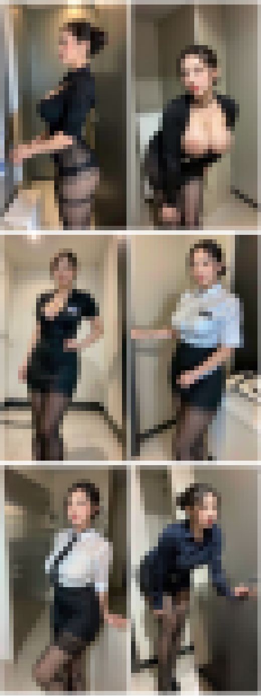 第2弾【40代】CA制服試着の爆乳人妻！夜の下品なフライトへ　サンプル画像3