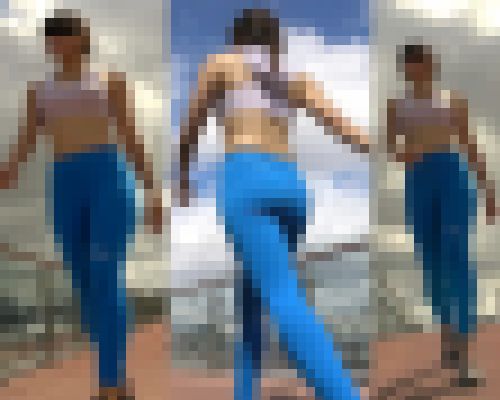 【音あり高画質】ジム帰りのプリ尻乳揺れ美人　サンプル画像1