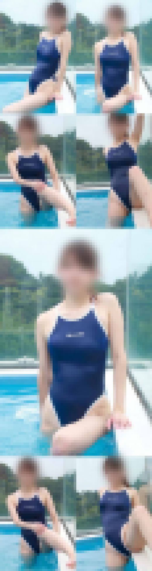 【写真】レアなR●ALISE!170cm長身美女スイマーがプールで魅せる!ネイビーハイレグ競泳水着 超盛り300枚! vol.2 サンプル画像1