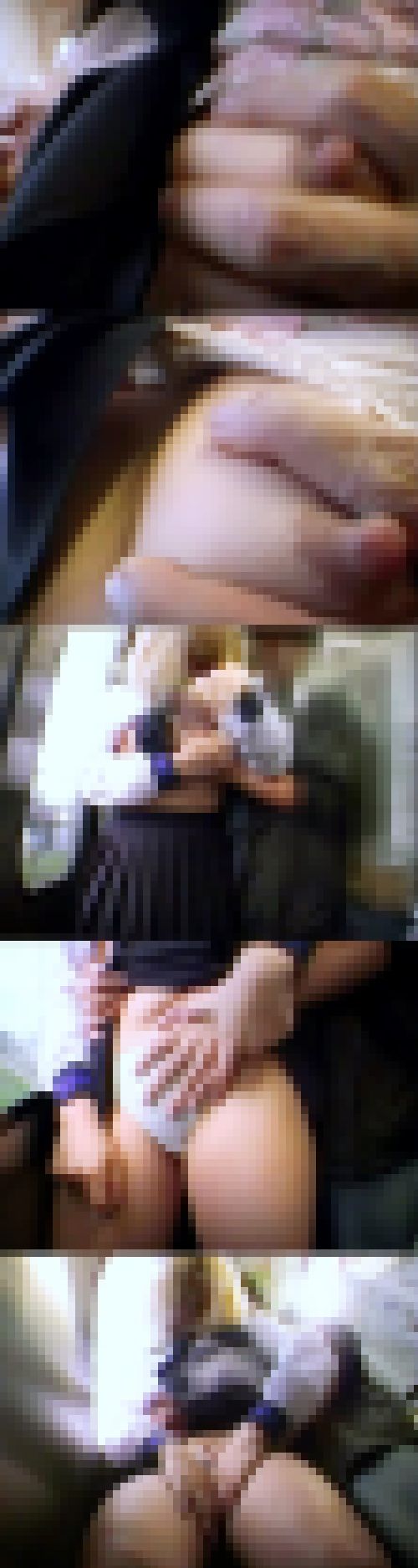 素人痴漢アルバイト・イカツイ顔したヤンキー現役レディース金髪DQN サンプル画像2