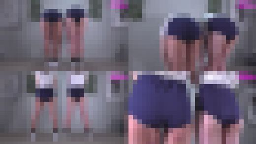 青チェ ダブルパンチラ（6）番外 学販紺ブルマー編　サンプル画像1