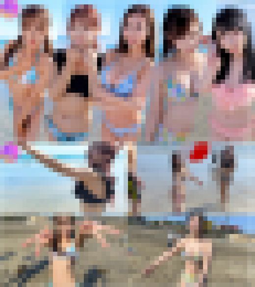 【サマーパーティ】夏だ！海だ！ギャルだ！日焼け跡がエチチなギャル軍団と10P大個撮会　全員生挿入OKのゴリゴリビッチパーティ！ア　サンプル画像1