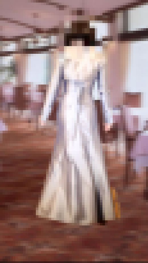 【女装】総シルク正礼装のマダムドレス女装で　サンプル画像2