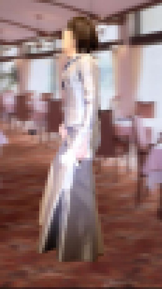 【女装】総シルク正礼装のマダムドレス女装で　サンプル画像3