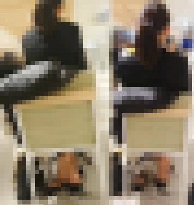 リクルートスーツOLのパンプス脱ぎ　蒸れ蒸れパンストつま先＆足裏　サンプル画像1