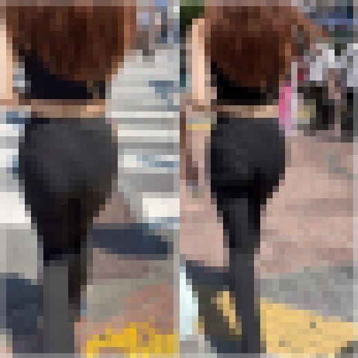 「強烈なリブパンツスタイルのモデル達(2名)」 サンプル画像1