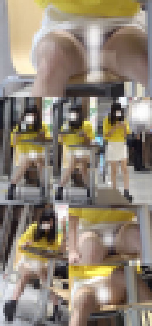 【4K動画】萌カワ娘のお顔と無防備Pモロ見え極上対面パンチラ盗撮　サンプル画像3