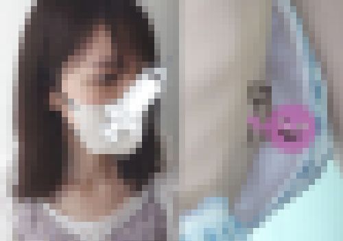 [ワクチン接種]激カワ美女のコリコリ乳首♡装着感無しのパカパカブラから見えた咥えやすそうなおっぱい[胸チラ]　サンプル画像1