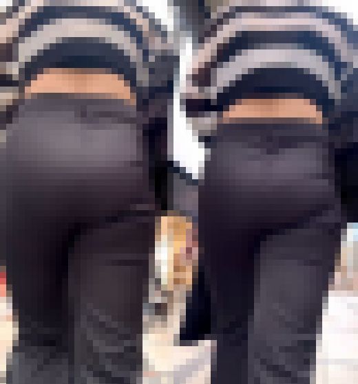 パンツスーツにムチムチヒップライン美女 サンプル画像2