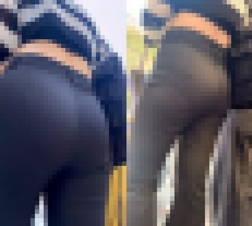 パンツスーツにムチムチヒップライン美女 サンプル画像3